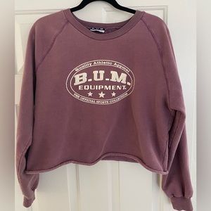 90s Vintage B.U.M. Equipment Cropped Sweatshirt